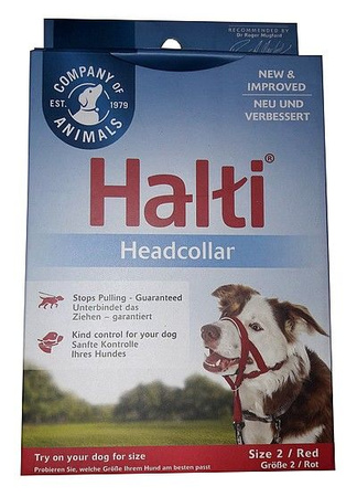 Halti kantarek - obroża uzdowa rozmiar 2 czerwona