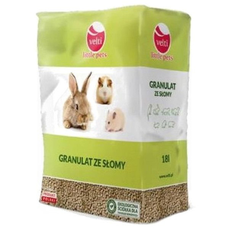 Velti granulat żwirek dla kota i innych zwierząt ze słomy 18l