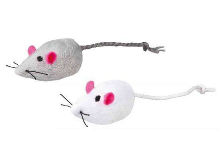 Trixie Myszki 5cm szaro-białe BOX 160 szt [4085]