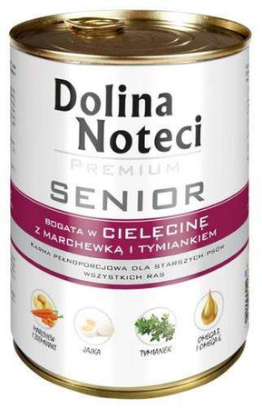 Dolina noteci premium senior cielęcina z marchewką i tymiankiem 400g