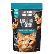 Karma mokra dla kota Pan Mięsko Kawałki w sosie Indyk z tuńczykiem (dorosły) 85 g