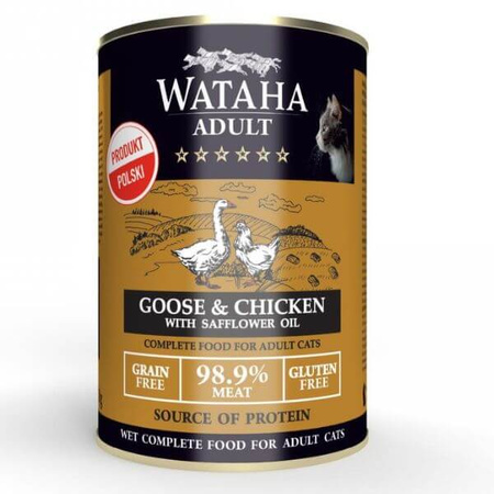 Karma mokra dla kota Wataha Hunt Adult  gęsina z kurczakiem 400g