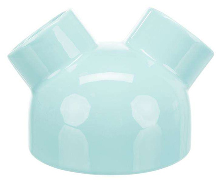 Domek dla myszy, turkus, ceramiczny,  o 12 × 10 cm, z 3 wejściami