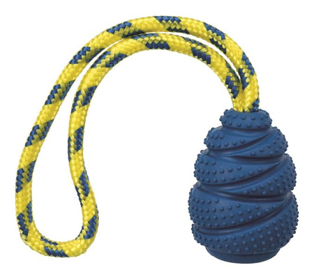 Zabawka gumowa Sporting Jumper, na linie, naturalny kauczuk, 9 cm/30 cm