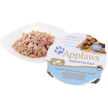 Applaws filet z tuńczyka z krewetkami dla kota tacka 60 g