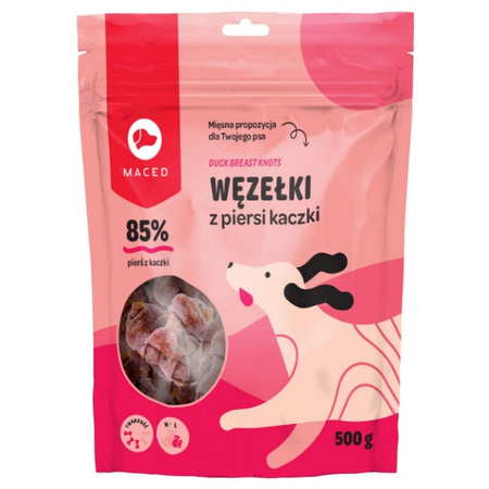 Maced węzełki z piersi kaczki  dla psa 500 g