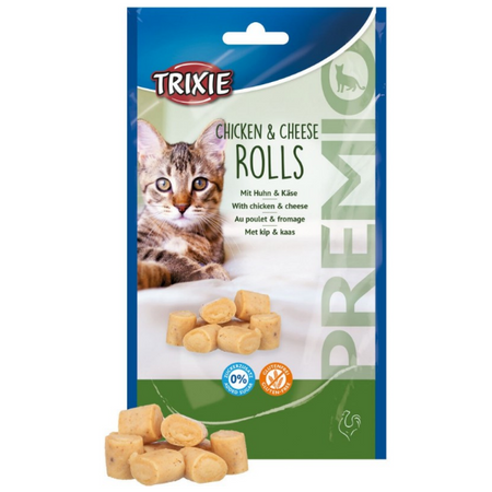 PREMIO Chicken & Cheese Roll, przysmak, dla kota, kurczak i ser, 50 g