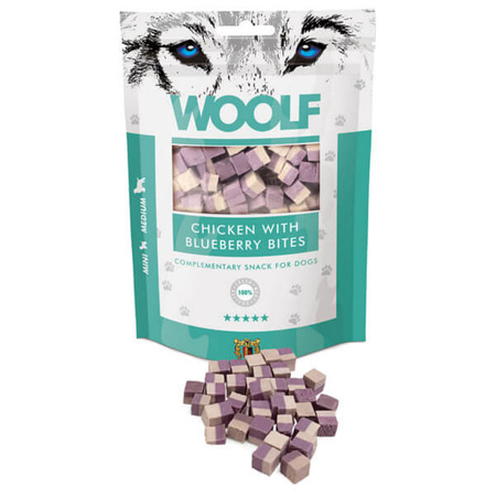 Woolf chicken with blueberry bites dla psa 100 g