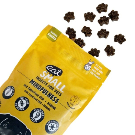 EAT SMALL Mindfulness Soft insekty z bananem i chia dla psa 125 g