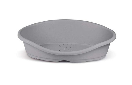 Legowisko dla psów i kotów RELAX XXL, plastikowe, szare, 110x79x32cm