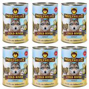 ZESTAW Wolfsblut Cold River pstrąg 6 x 395 g