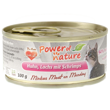 Power of nature puszka kurczak z łososiem i krewetkami 85g