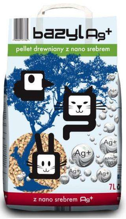 Bazyl ag+ pellet drewniany żwirek dla kotów 7 l
