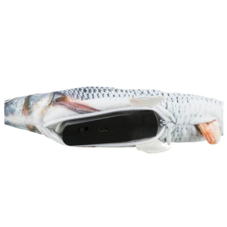 Wriggle fish, zabawka, ryba, dla kota, 30 cm, z kocimiętką, ładowana USB