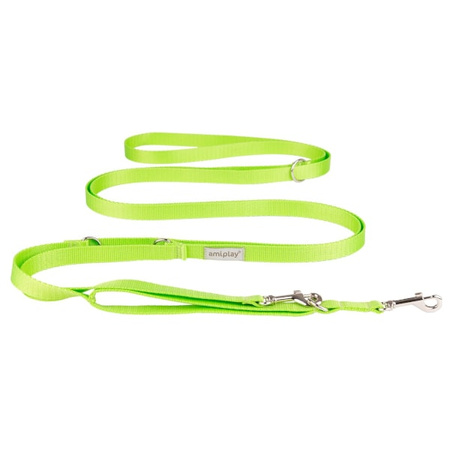 amiplay Samba 8in1 zielona smycz regulowana XL