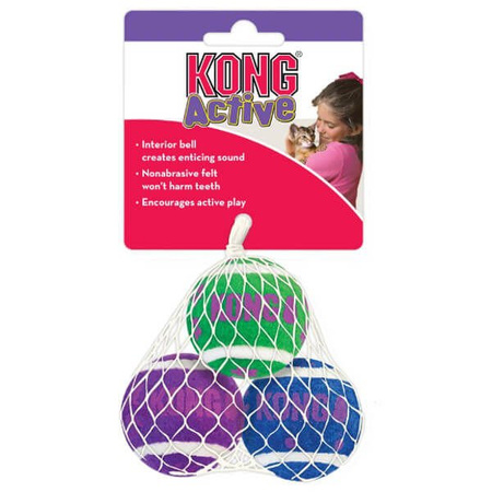 Kong piłki tenisowe dla kota 3 szt.