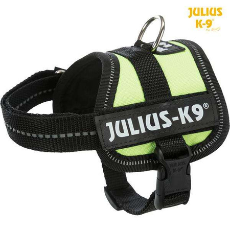 Julius-K9® Powerharness® szelki, dla psa, neonowa zieleń, Baby 1/XS: 30–40 cm/18 mm