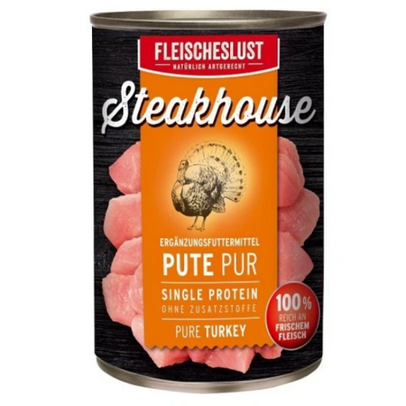 Steakhouse Pure Turkey 100 % Indyk, 400 g