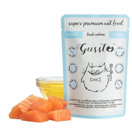 Gussto świeży łosoś dla kota 85 g