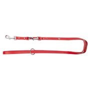 Dingo Smycz skórzana przedłużana nitowana 2x110-200cm czerwona