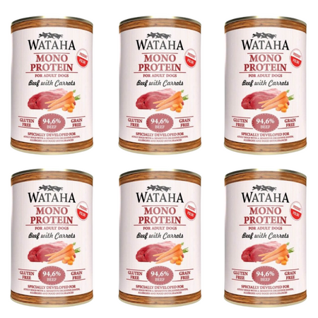 ZESTAW Wataha Monoprotein Adult wołowina dla psa 6 x 400 g