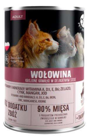 PetRepublic Kot Adult Wołowina puszka 400g