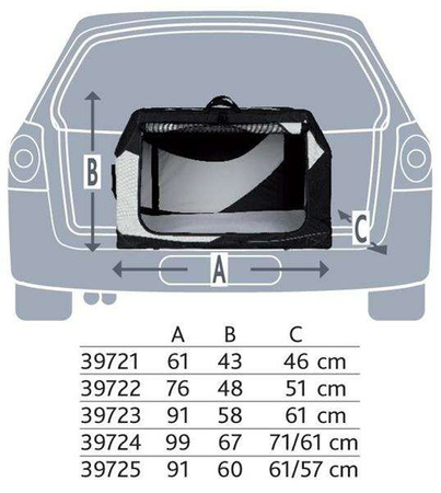 Box transportowy Vario 50, L: 99 × 65 × 71/61 cm, nylon, czarno-szary