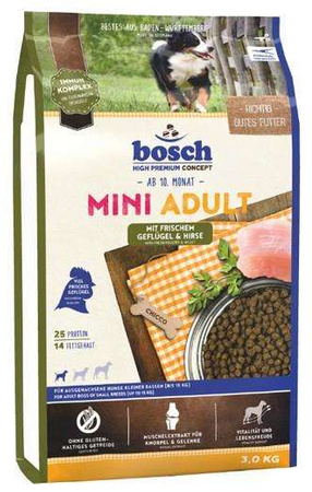 Bosch mini adult geflugel & hirse - drób i proso 3kg