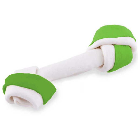 Maced kość wiązana ze skóry cielęcej biała - chlorofil