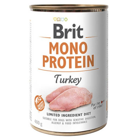 ZESTAW Brit mono protein turkey dla psa 400 g x 6 szt