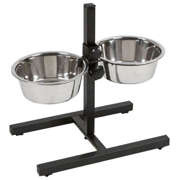 STOJAK REGULOWANY Z MISKAMI 1,8L MALOWANY