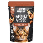 Karma mokra dla kota Pan Mięsko Kawałki w sosie Cielęcina z jeleniem (dorosły) 85 g