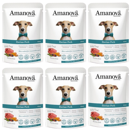 ZESTAW Amanova saszetka dla psa iberyjska wieprzowina 6 x 100 g