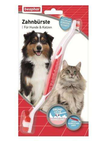 Beaphar szczoteczka do zębów dwugłowicowa