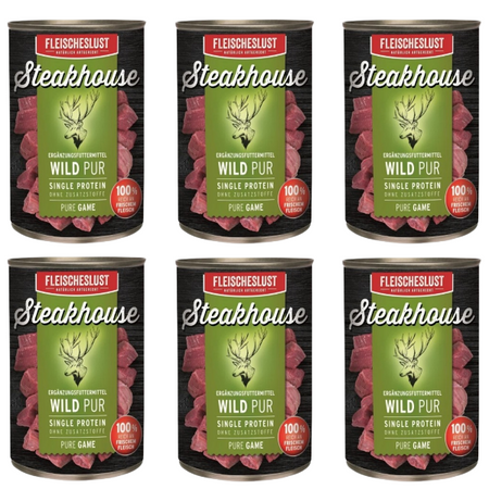 ZESTAW Steakhouse Pure Game 100 % Dziczyzna, 6 x 400 g