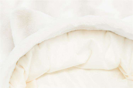 Nelli, legowisko zamknięte w kształcie kota, białe/szarobrązowe, 34 × 23 × 55 cm