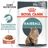 Royal canin hairball care w sosie karma mokra w sosie dla kotów dorosłych, eliminacja kul włosowych saszetka 85g