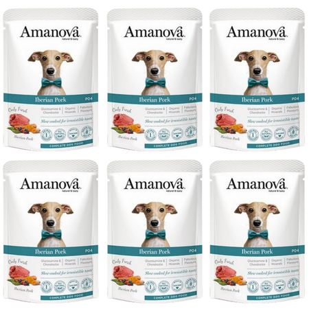 ZESTAW Amanova saszetka dla psa iberyjska wieprzowina 6 x 300 g