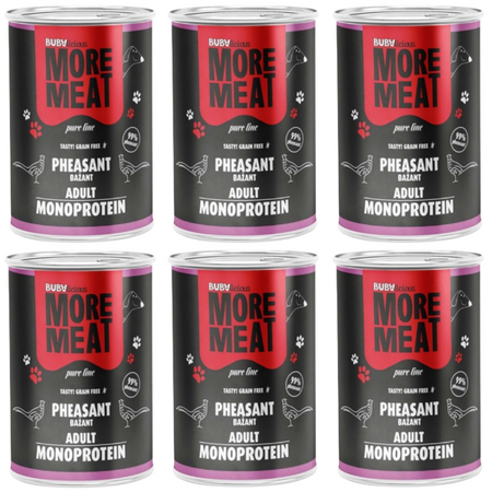 ZESTAW BUBAlicious More Meat mono Pure Bażant 6 x 400 g