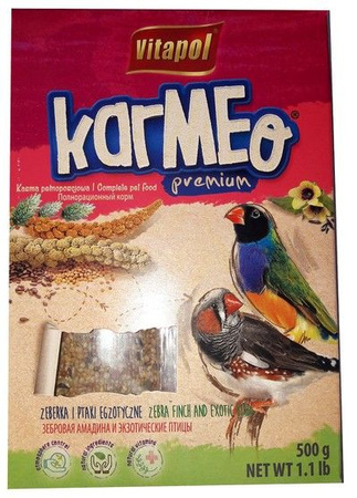 POKARM KARMEO DLA ZEBERKI i PTAKÓW EGZOTYCZNYCH 500g