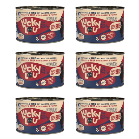 ZESTAW Lucky Lou Lifestage Senior drób i wołowina 6 x 200 g