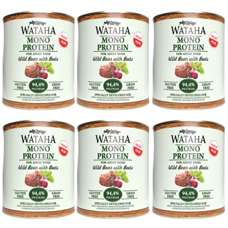 ZESTAW Wataha Monoprotein Adult dzik dla psa 6 x 800 g