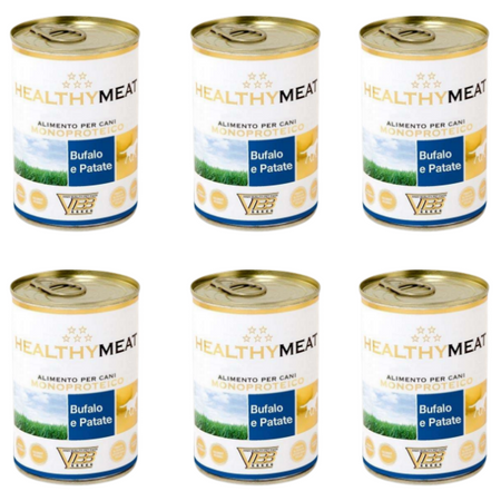 ZESTAW Healthy Meat Pies Mono Bawół i ziemniak puszka 6 x 400g