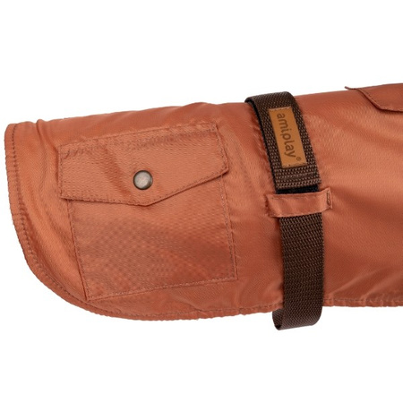 amiplay Bled płaszcz przeciwdeszczowy pomarańczowy dla psa 23 cm