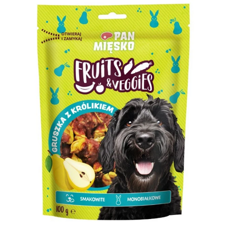 Pan Mięsko Fruits & Veggies Gruszka z królikiem 100 g