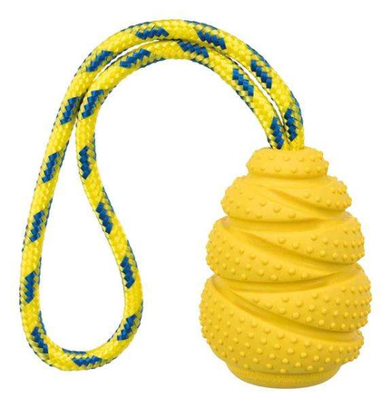 Zabawka gumowa Sporting Jumper, na linie, naturalny kauczuk, 9 cm/30 cm