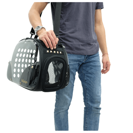 Ibiyaya transporter na ramię hard rock dla psa lub kota 46x30x32 cm