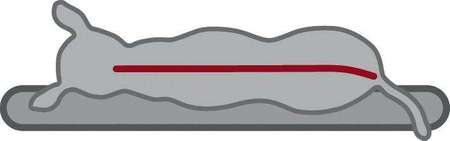 Koc Bendson, 100 × 65 cm, ciemnoszary/jasnoszary