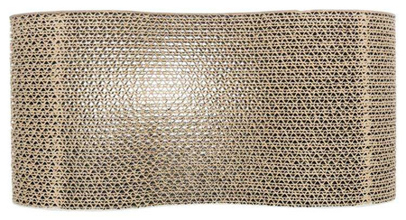 Drapak kartonowy Junior fala, 38 × 7 × 18 cm, liliowy/miętowy