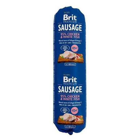 Baton mięsny dla psa Brit sausage kurczak i białą ryba 800g